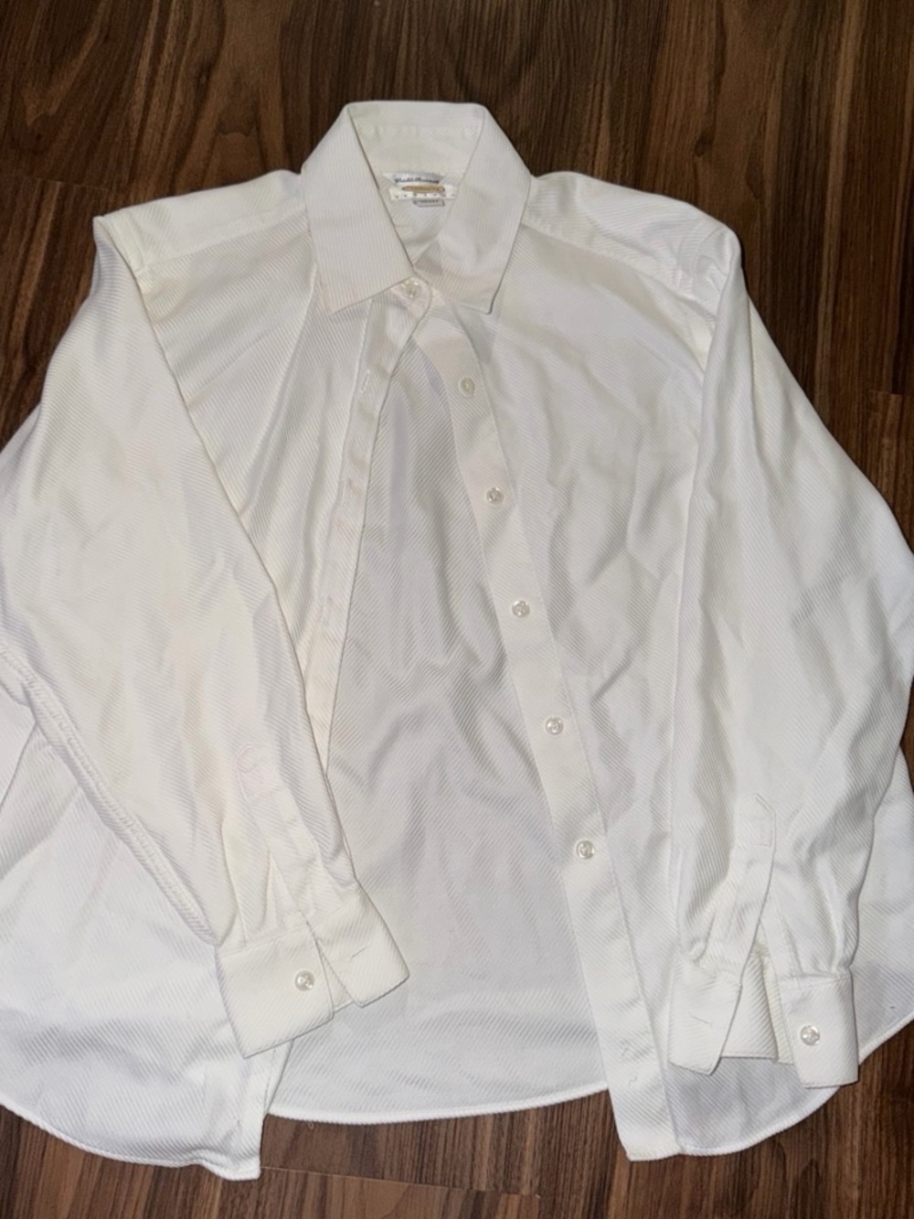 Talbots White Men's Dress Shirt - Long Sleeve